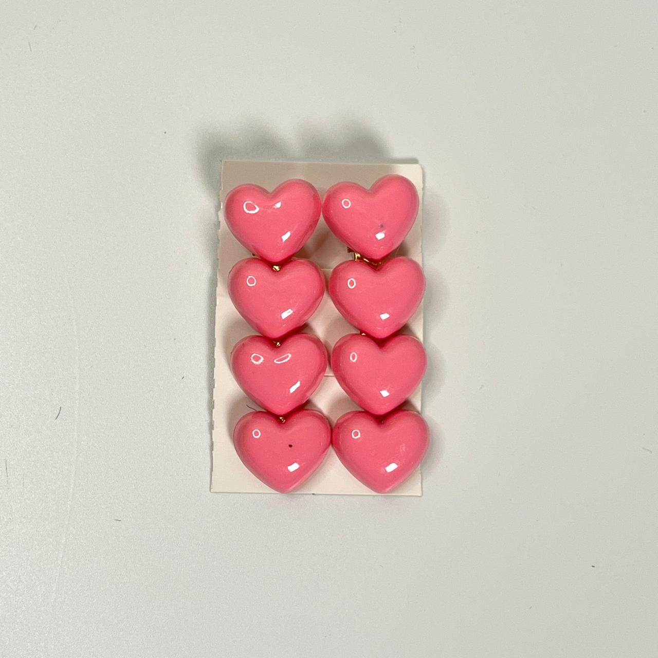 Glossy Heart Hair Clips