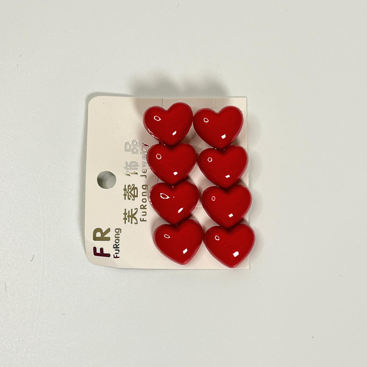 Glossy Heart Hair Clips