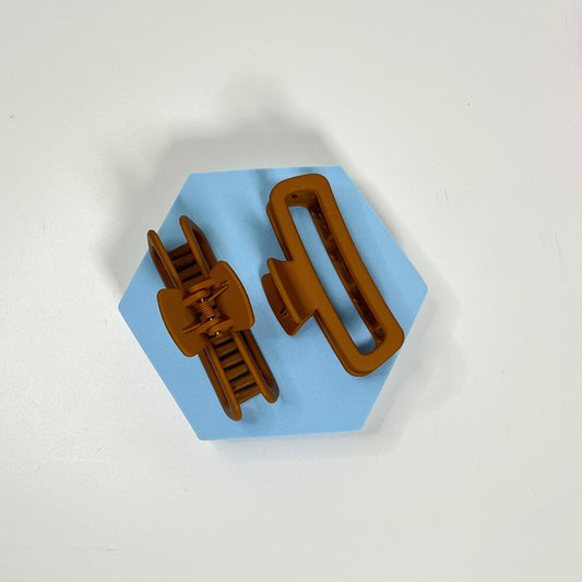 Matte Flat rectangle hair claw - Medium