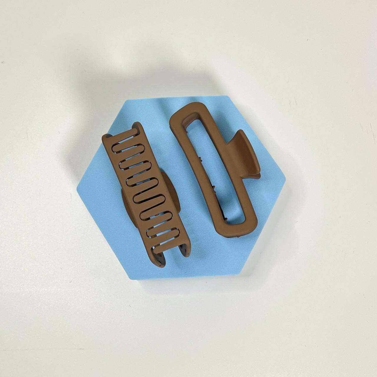 Matte Flat rectangle hair claw - Medium