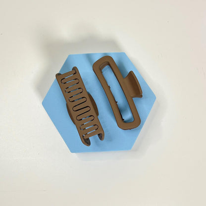 Matte Flat rectangle hair claw - Medium