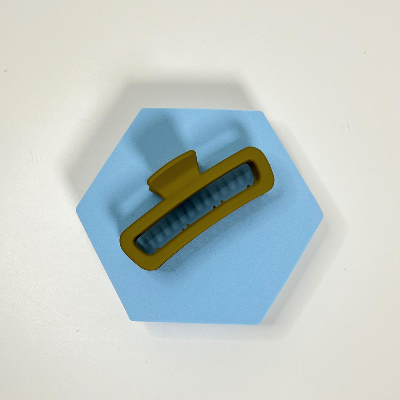 Matte Flat rectangle hair claw - Medium