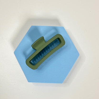Matte Flat rectangle hair claw - Medium