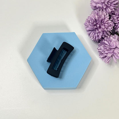 Matte Finish Rectangle Hair Claw - Medium