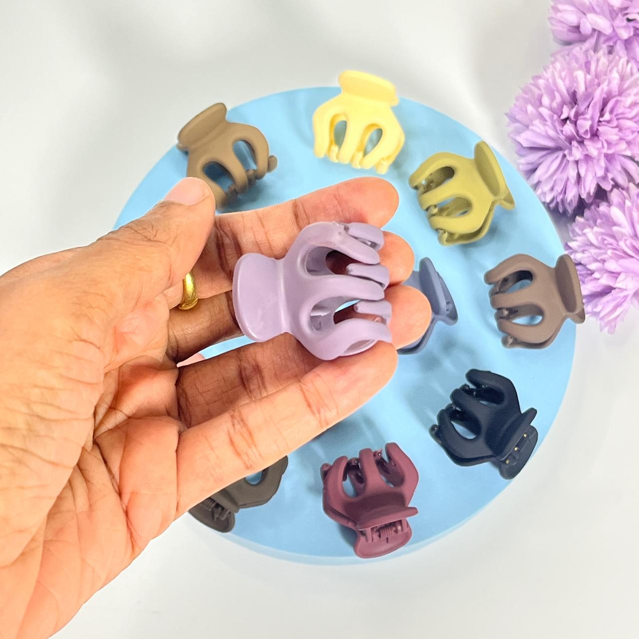 Matte Plum Mini Hair Claw - Small