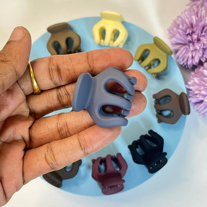 Matte Plum Mini Hair Claw - Small