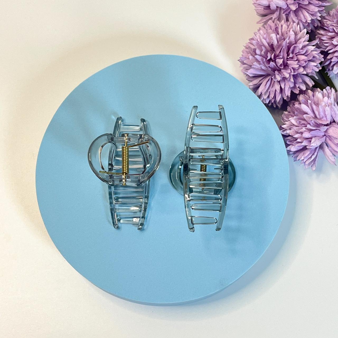 Crystal Clear Acrylic Hair Claw - Medium