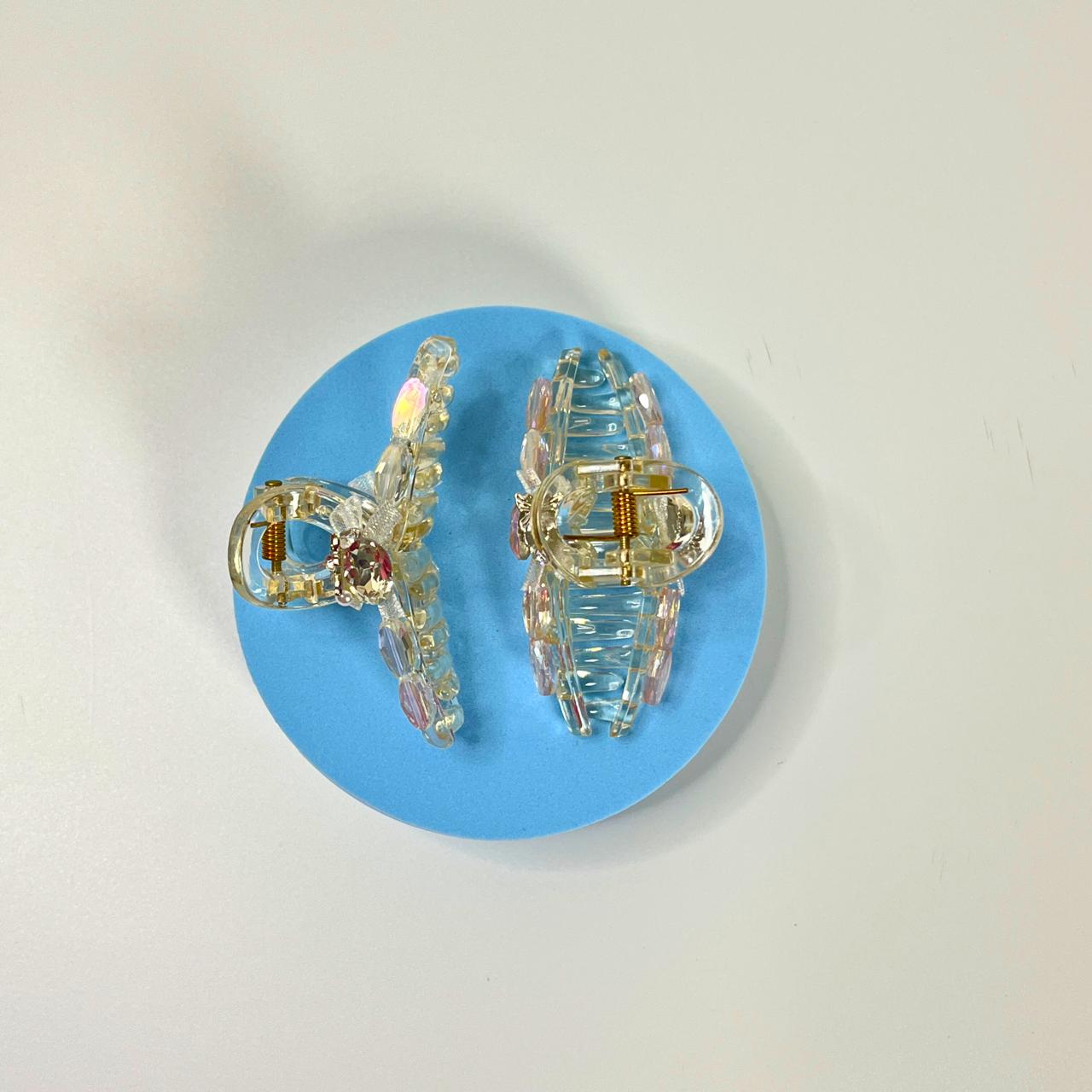 Crystal Bow Transparent Hair Claw