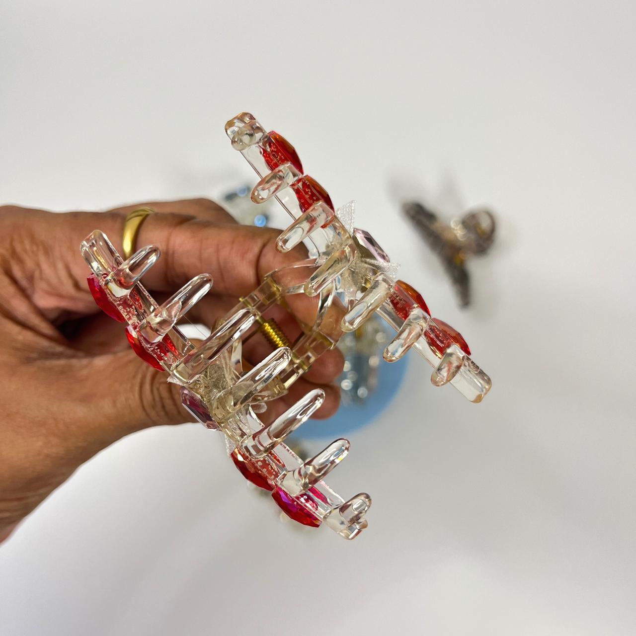 Crystal Bow Transparent Hair Claw