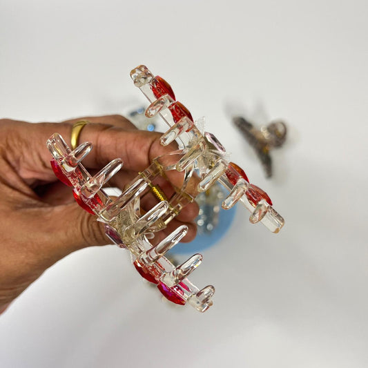Crystal Bow Transparent Hair Claw