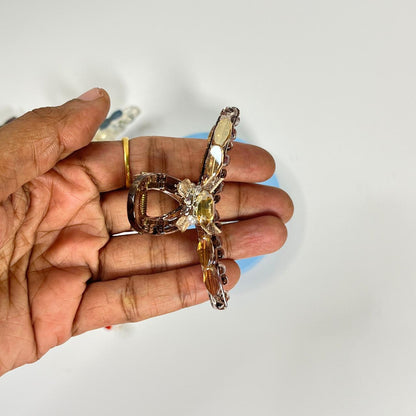 Crystal Bow Transparent Hair Claw
