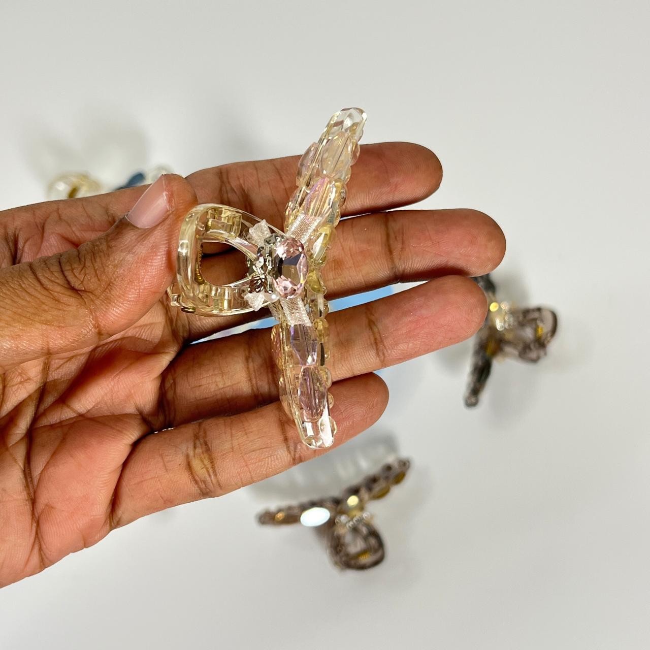 Crystal Bow Transparent Hair Claw