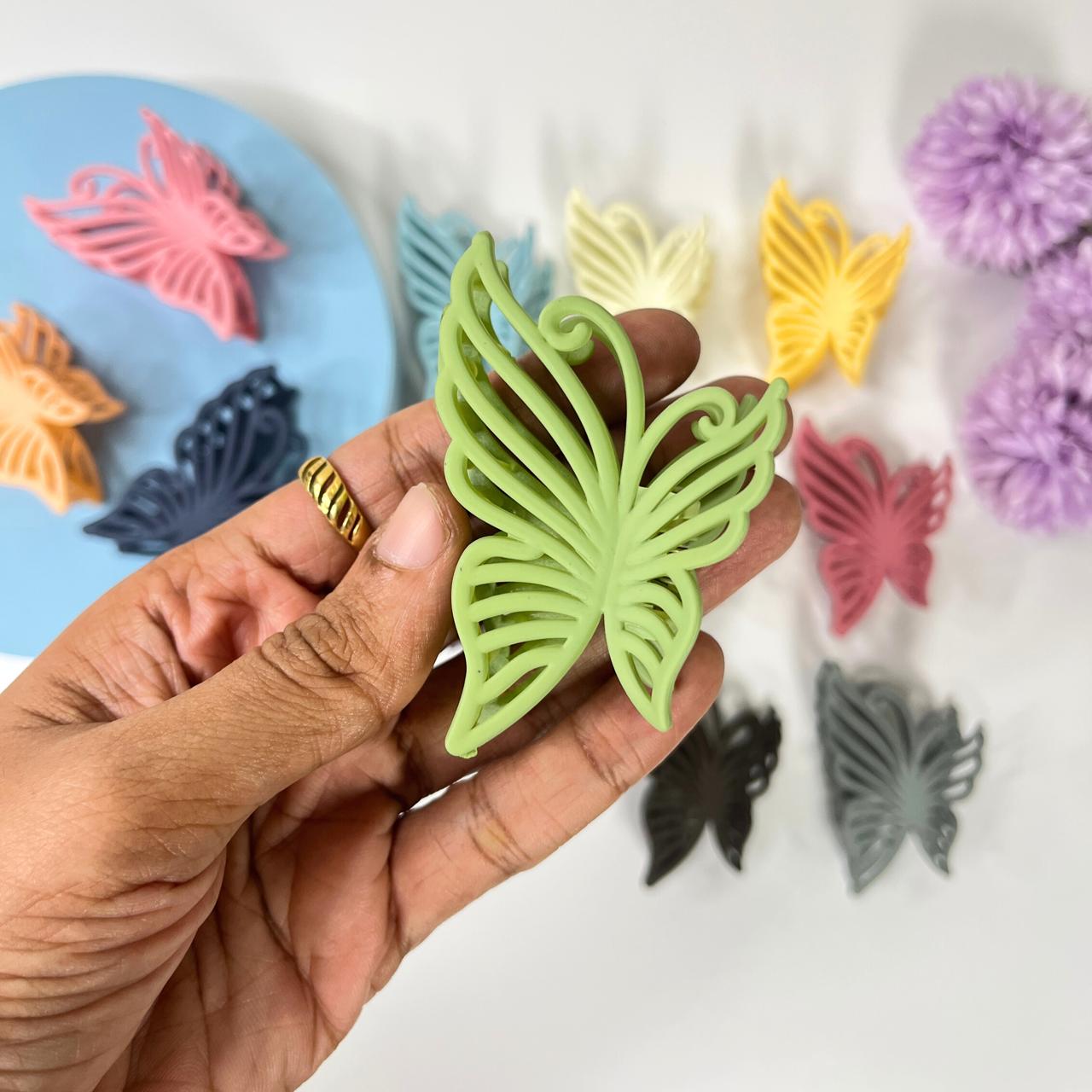 Matte Butterfly Hair Claw Clip