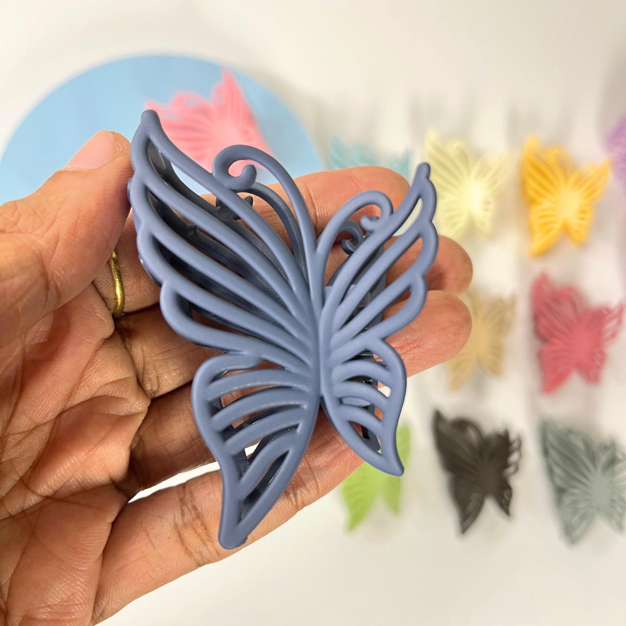 Matte Butterfly Hair Claw Clip