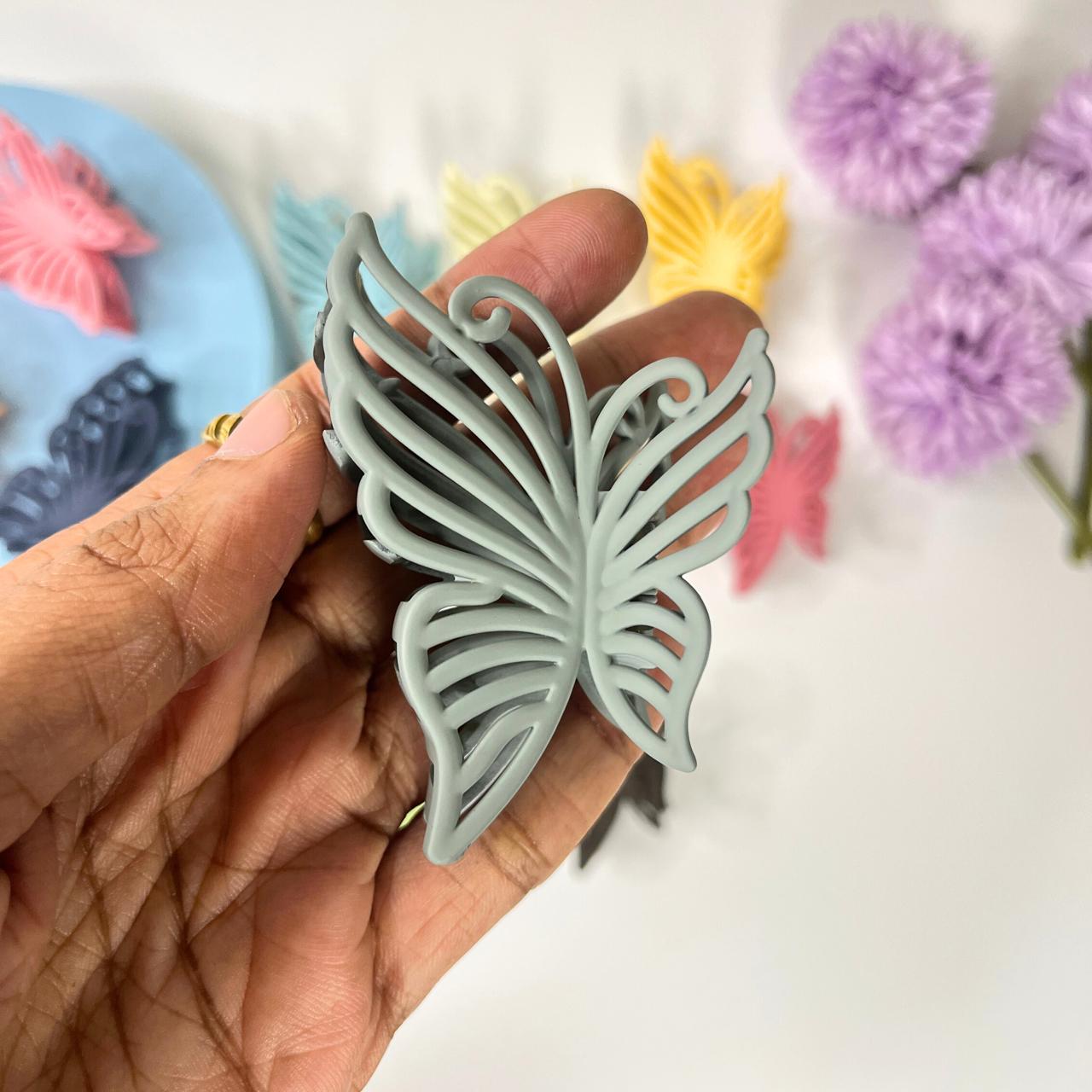 Matte Butterfly Hair Claw Clip