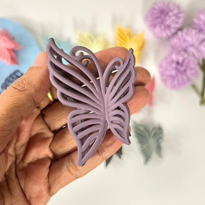 Matte Butterfly Hair Claw Clip