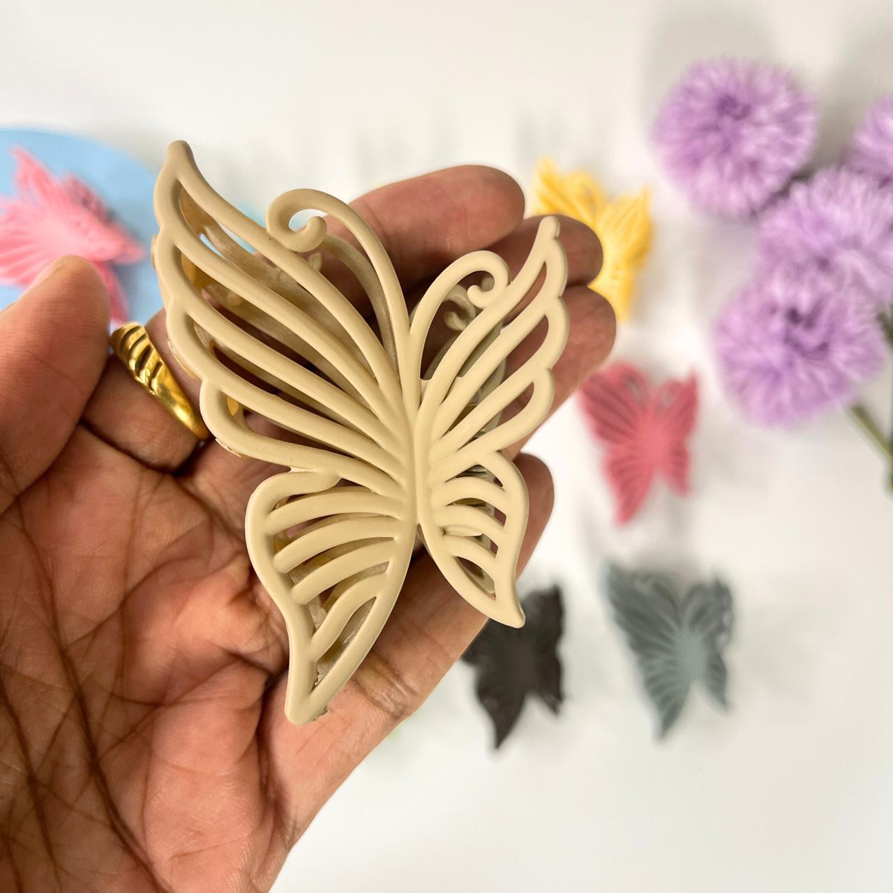 Matte Butterfly Hair Claw Clip