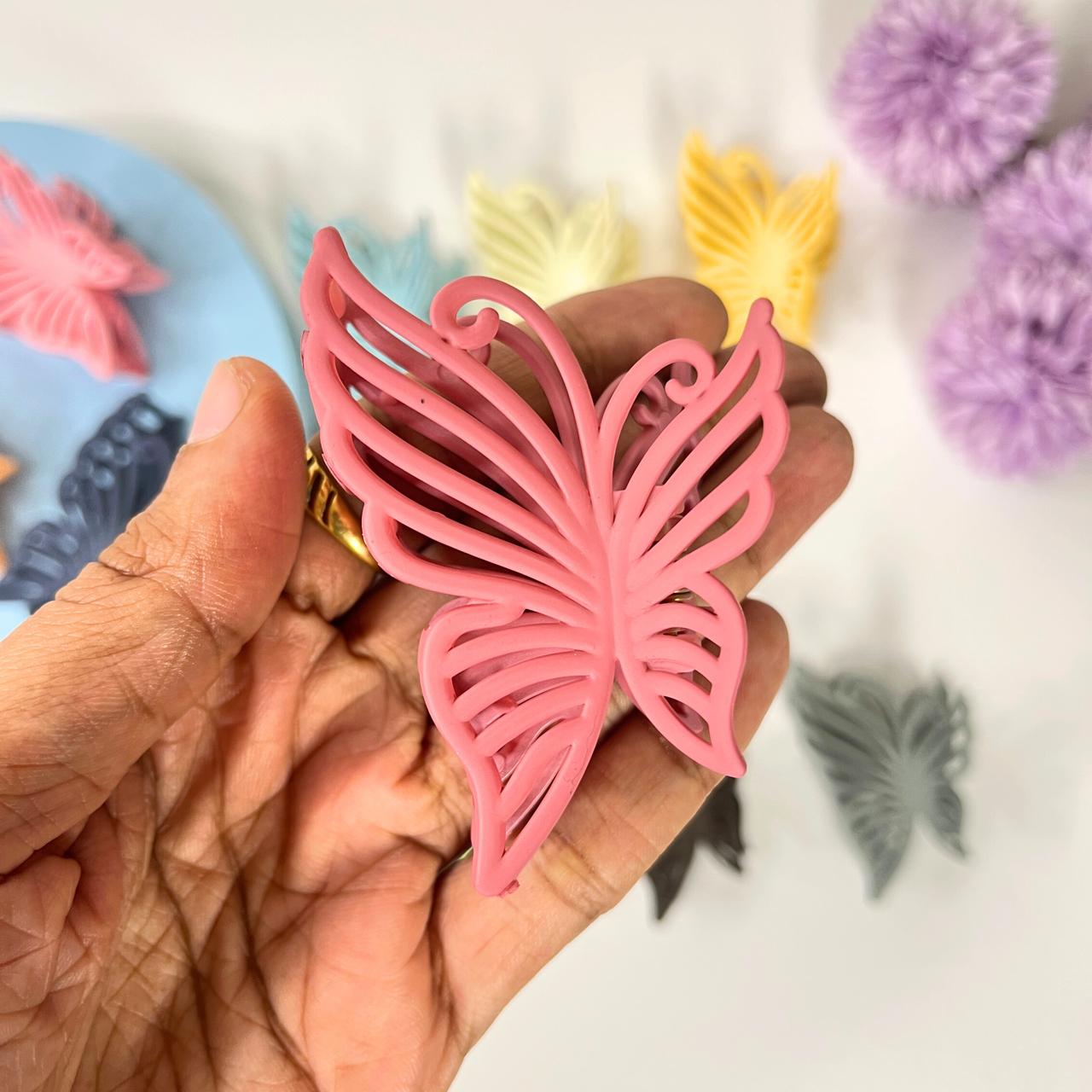 Matte Butterfly Hair Claw Clip