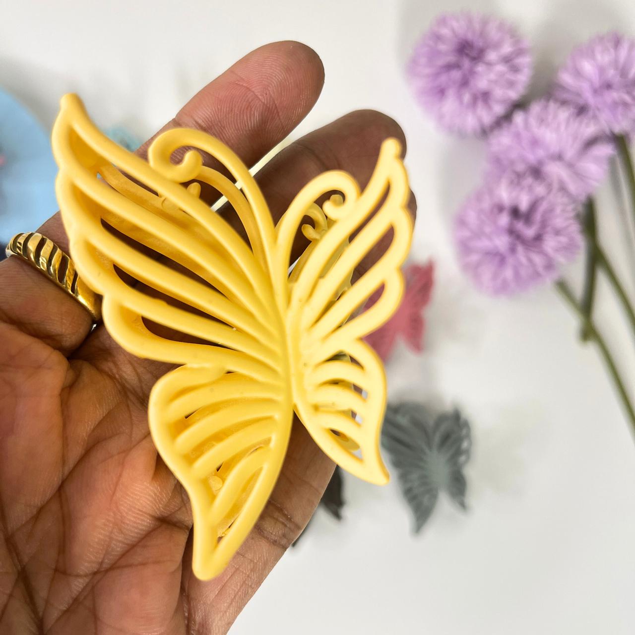 Matte Butterfly Hair Claw Clip