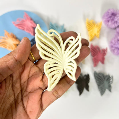 Matte Butterfly Hair Claw Clip