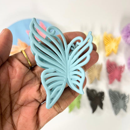 Matte Butterfly Hair Claw Clip