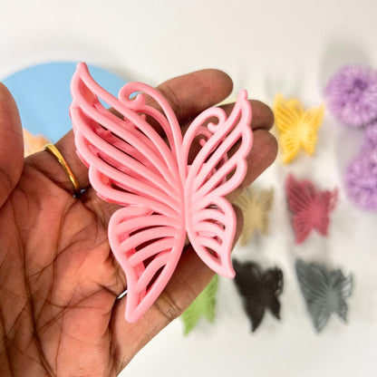 Matte Butterfly Hair Claw Clip