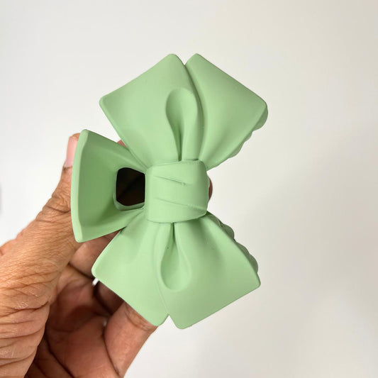 Matte Bow Hair Claw Clip