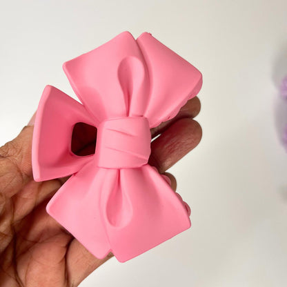 Matte Bow Hair Claw Clip