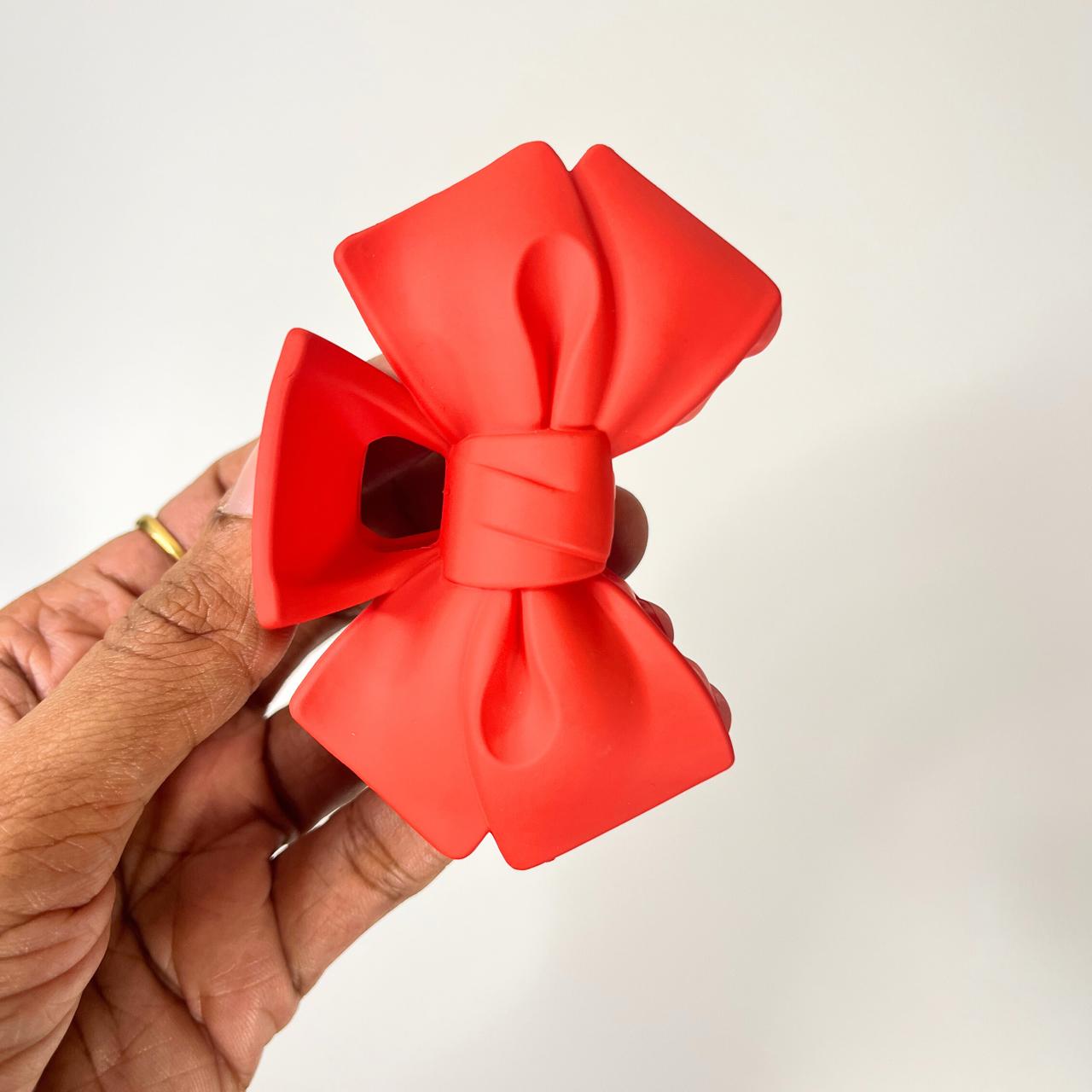 Matte Bow Hair Claw Clip