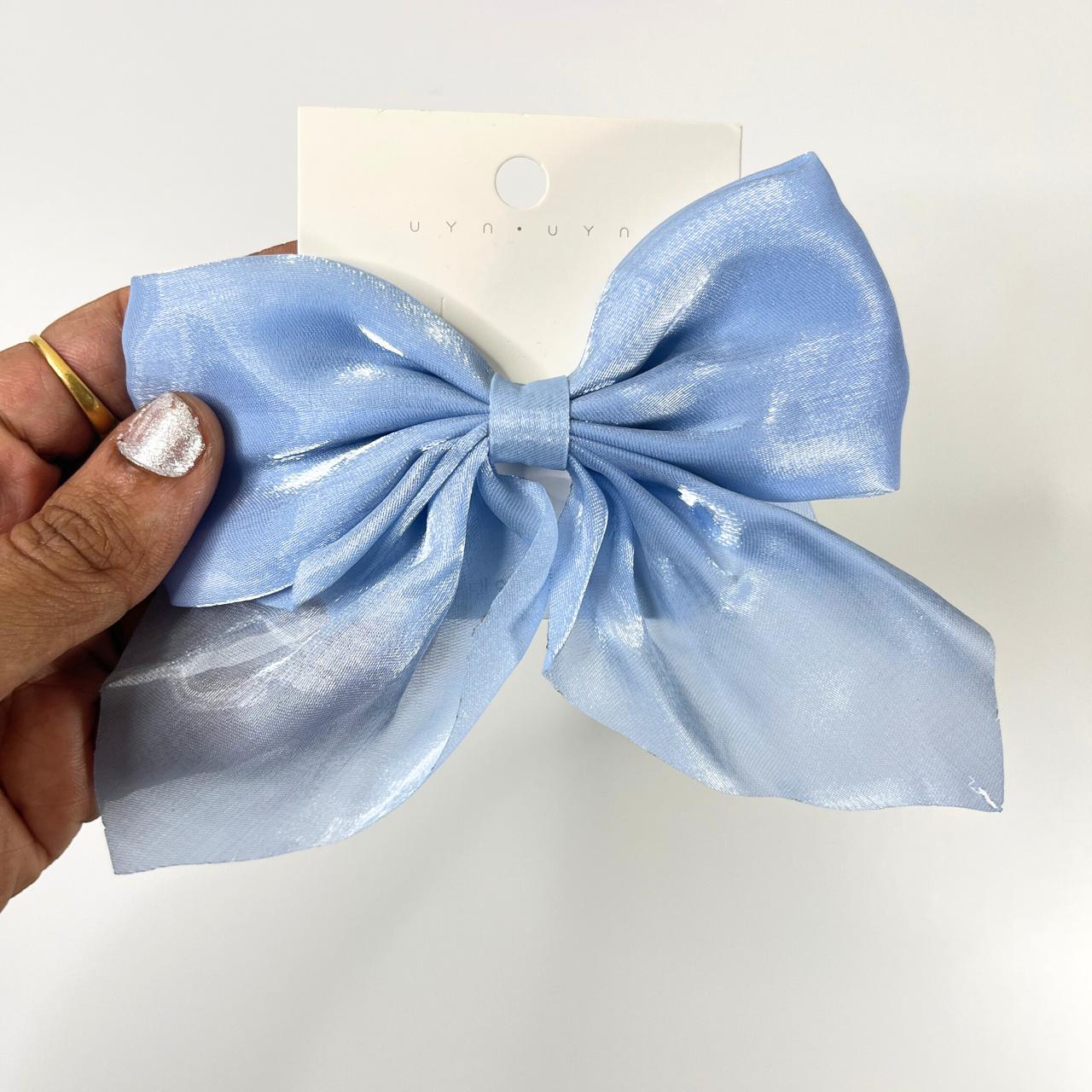 Shimmer Finish Hair Bow Clip