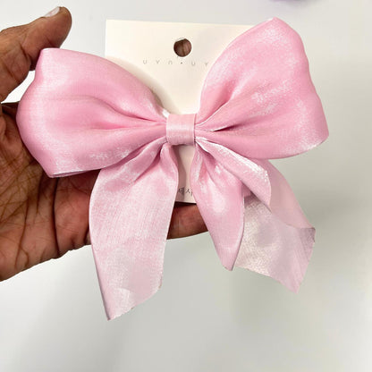 Shimmer Finish Hair Bow Clip