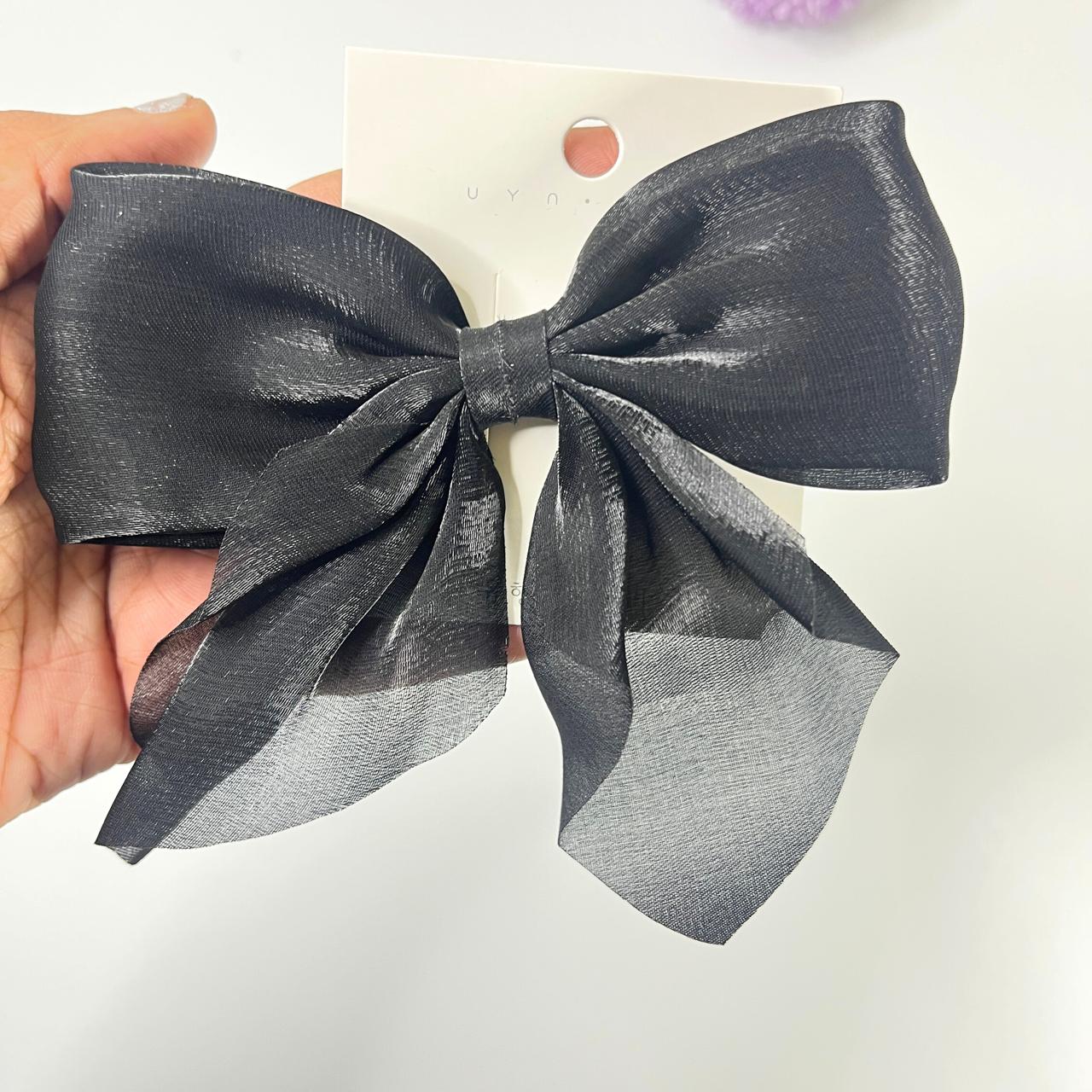 Shimmer Finish Hair Bow Clip