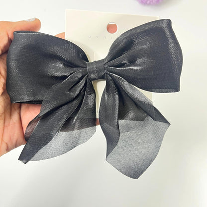 Shimmer Finish Hair Bow Clip