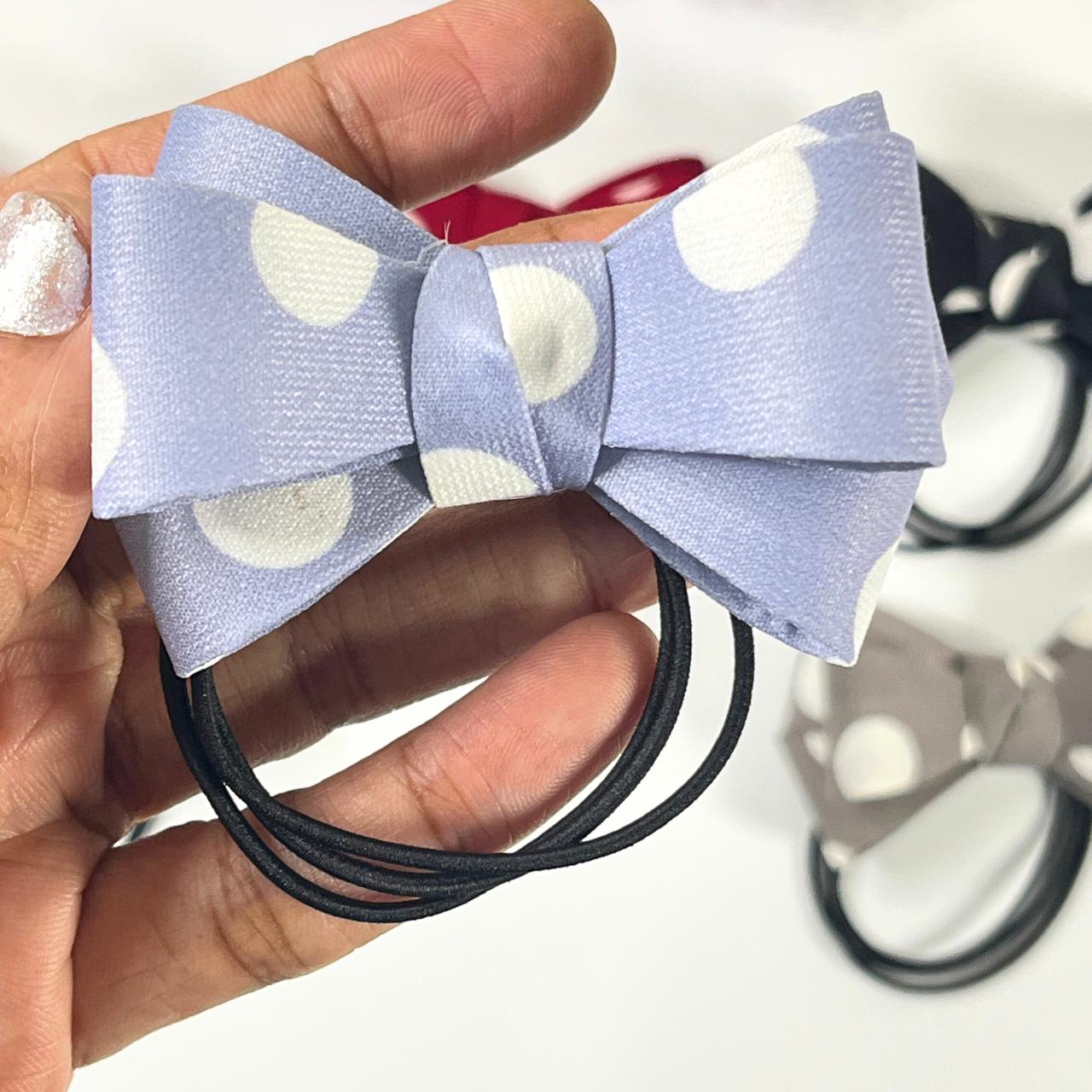 Polka Charm Bow Hair Ties