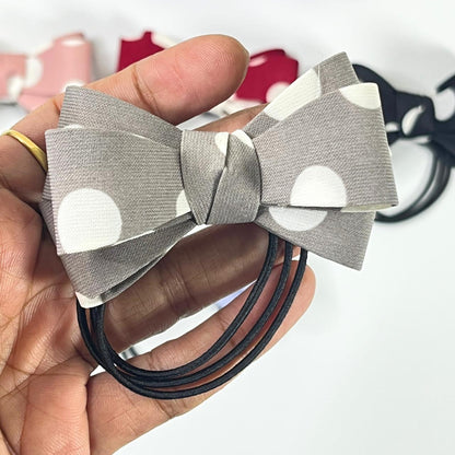 Polka Charm Bow Hair Ties