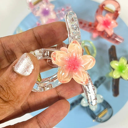 Crystal Flower Hair Clutcher