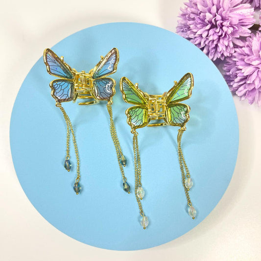Crystal Butterfly Hair Claw Clip