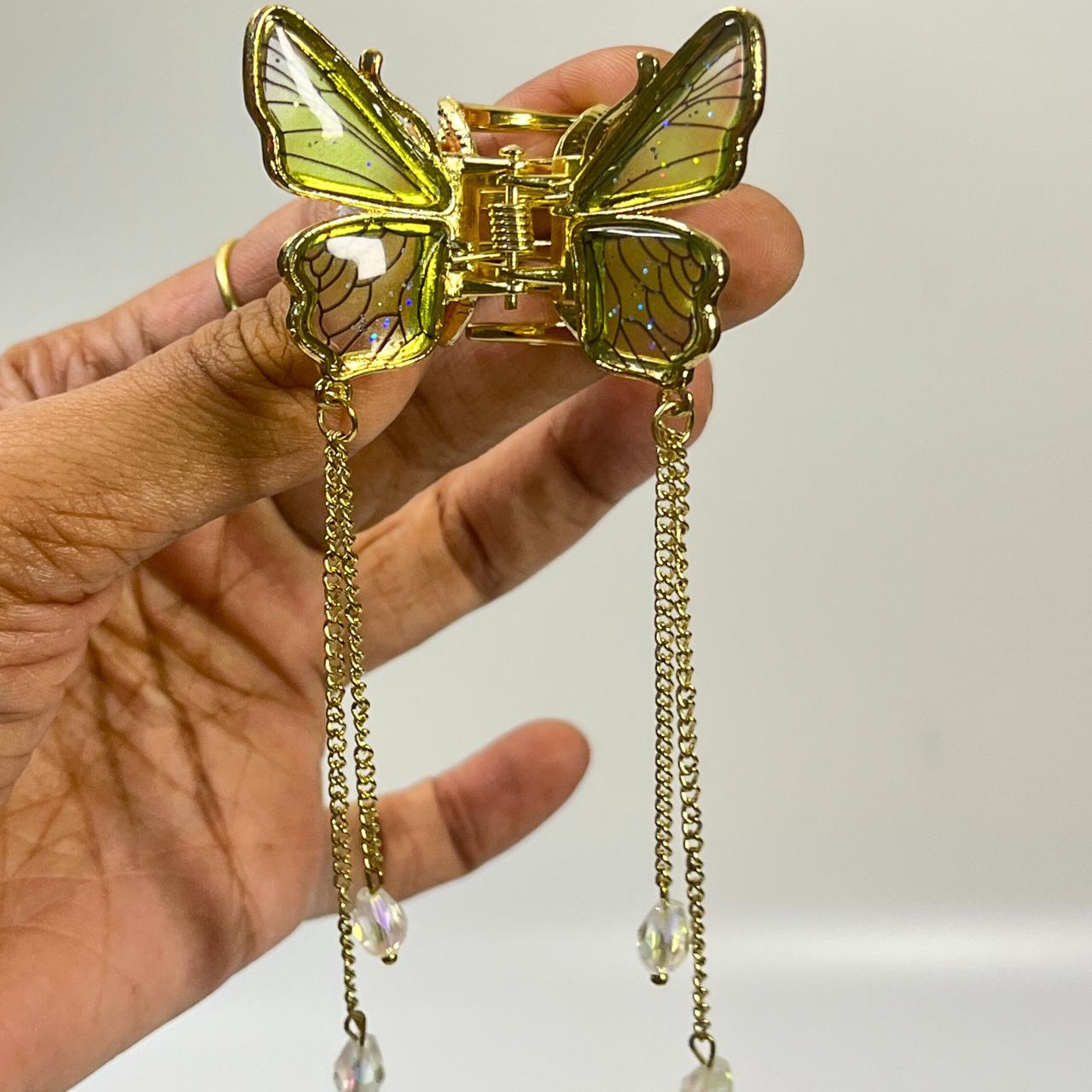 Crystal Butterfly Hair Claw Clip