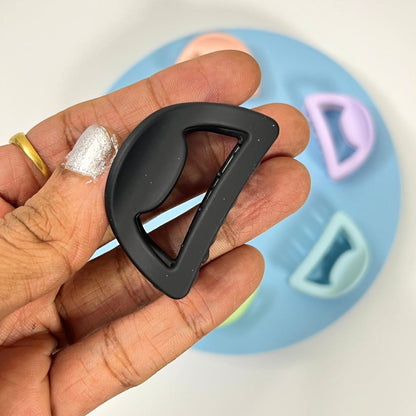 Minimal Matte Rectangle Hair Claw Clip-Small