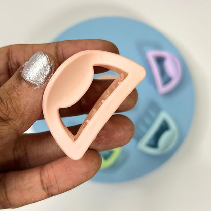 Minimal Matte Rectangle Hair Claw Clip-Small