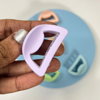 Minimal Matte Rectangle Hair Claw Clip-Small