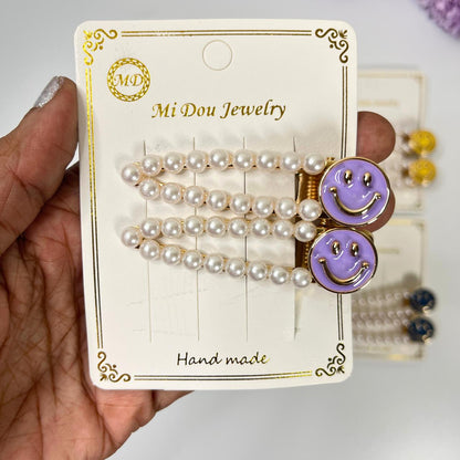 Pearl Smile Hair Clip Set