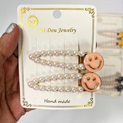 Pearl Smile Hair Clip Set