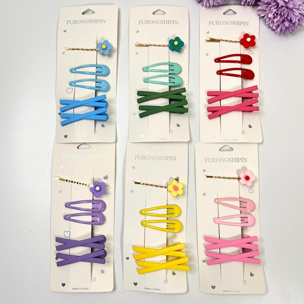 Minimal Matte Hair Clip Set(5 Pieces)