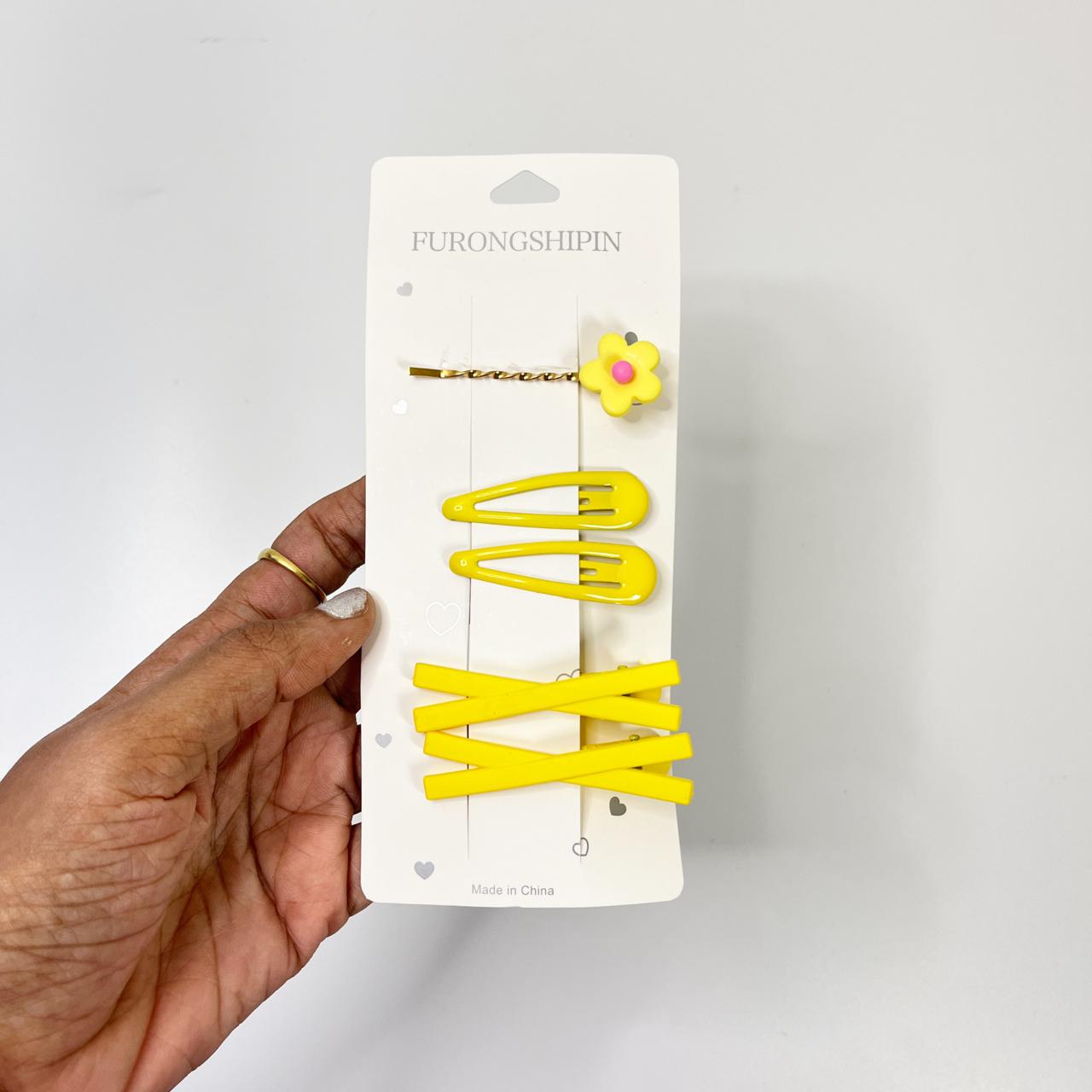 Minimal Matte Hair Clip Set(5 Pieces)