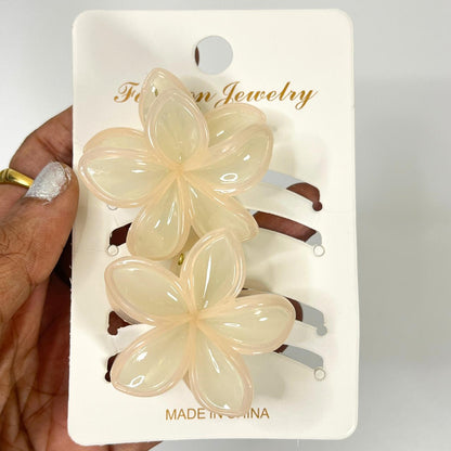 Floral Hair Clip Set (2 Pieces) - Small