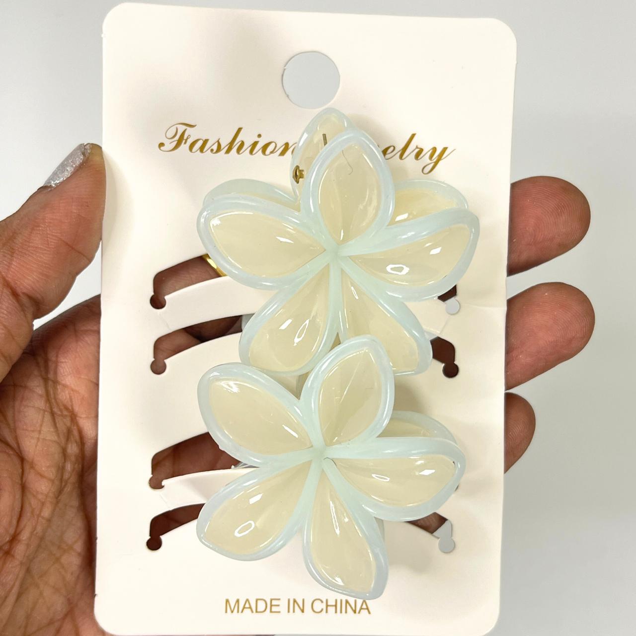 Floral Hair Clip Set (2 Pieces) - Small