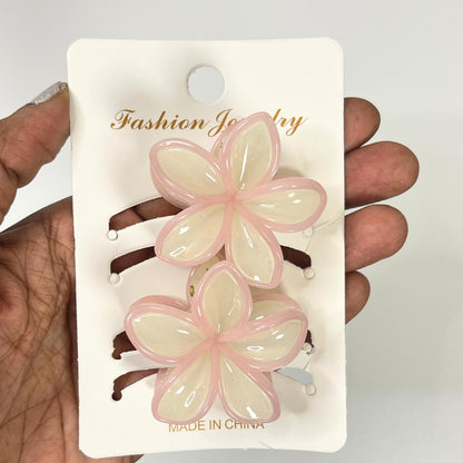 Floral Hair Clip Set (2 Pieces) - Small