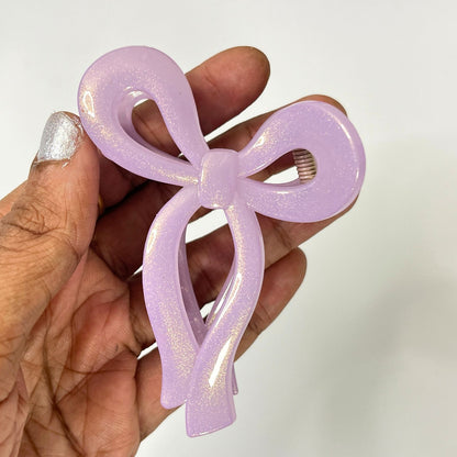 Shimmer Gloss Bow Hair Claw Clip