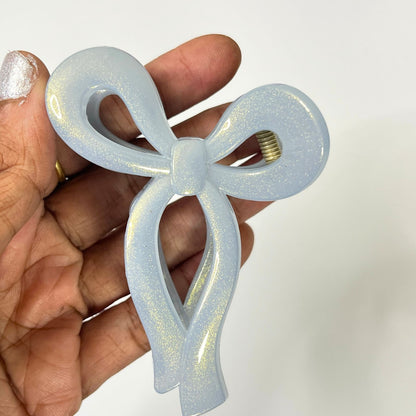 Shimmer Gloss Bow Hair Claw Clip